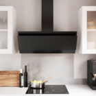 Hotte inclinée noire l. 90 cm en promo à 245,00 € chez Brico Dépôt Hotte inclinée noire l. 90 cm dans le catalogue Brico Dépôt