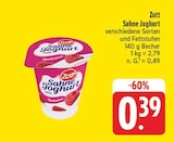 Sahne Joghurt bei EDEKA im Mildenau Prospekt für 0,39 €