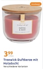 Duftkerze mit Holzdocht von Treewick im aktuellen Action Prospekt für 3,99 €
