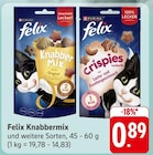 Knabbermix oder Crispies im Angebot bei EDEKA in Rodgau Knabbermix oder Crispies Angebote von Felix bei EDEKA Rodgau für 0,89 €