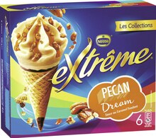 Glace À L'eau - Nestle dans le catalogue Géant Casino Cônes glacés Pécan Dream Extreme - Nestle à 2,08 € en promo chez Géant Casino