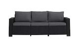 Salon de jardin gris 4 pièces imitation rotin avec coussins MOOREA en promo chez Brico Dépôt Lambersart à 299,00 €