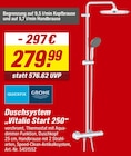 Duschsystem „Vitalio Start 250“ im Angebot bei toom Baumarkt in Bergheim Duschsystem „Vitalio Start 250“ Angebote von Grohe bei toom Baumarkt Bergheim für 279,99 €