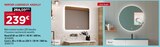 Gedimat Marennes - Promo Miroir lumineux Andilly Rond Promo Miroir lumineux Andilly Rond à 239,00 € dans le catalogue Gedimat à Marennes