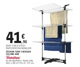 Séchoir Tour 3 Niveaux Ciclone 40M - Metaltex en promo chez E.Leclerc Boulogne-Billancourt à 41,90 €