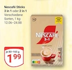Sticks 3 in 1 Angebote von Nescafé bei GLOBUS Frechen für 1,99 €