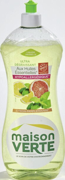 Maison - MAISON VERTE dans le catalogue Géant Casino Liquide vaisselle citron pamplemousse* - MAISON VERTE à 1,33 € en promo chez Géant Casino