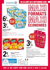 Catalogue E.Leclerc à Saint-Martin-d'Hères cette semaine, valable du 25/08/2026 au 05/09/2026 Prospectus E.Leclerc à Saint-Martin-d'Hères, "MAXI FORMATS MAXI ÉCONOMIES", 72 pages de promos valables du 25/08/2026 au 05/09/2026