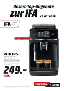 Kaffeevollautomat im MediaMarkt Saturn Prospekt "Wir feiern die IFA mit Top-Angeboten." mit 20 Seiten (Leipzig)