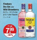 Dry Gin oder wild Strawberry von Finsbury im aktuellen V-Markt Prospekt für 7,99 €