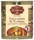 Saucisses de Toulouse aux lentilles cuisinées - Maison Rivière dans le catalogue Super U