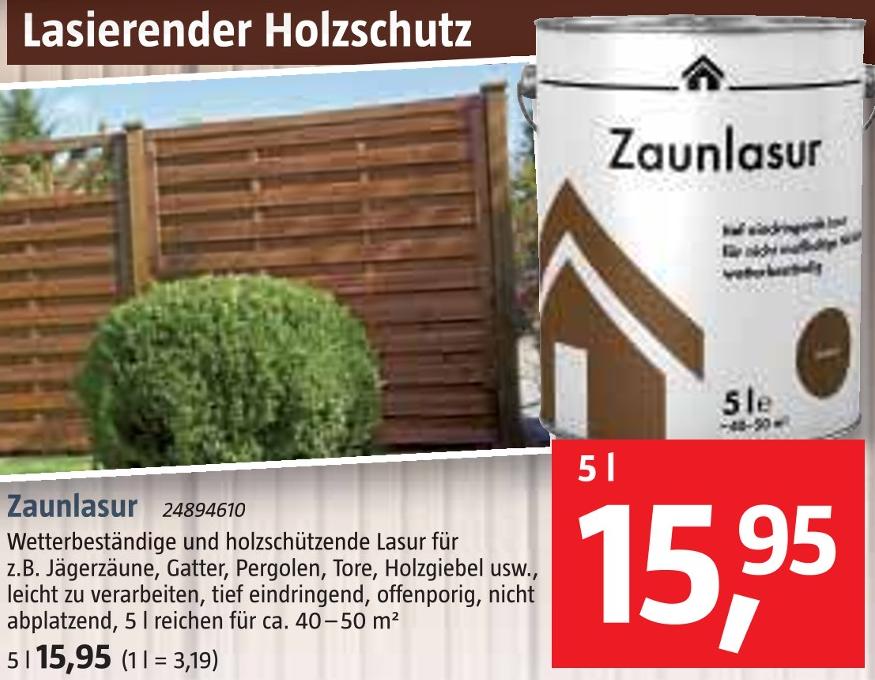 BAUHAUS Nürnberg - Zaunlasur Zaunlasur Angebot bei BAUHAUS Nürnberg im Prospekt Handzettel KW 36