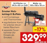 Smoker Holzkohlegrill Buffalo Angebote bei Netto Marken-Discount Rottenburg für 329,99 €