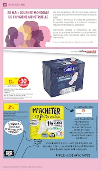 Promotion Serviettes Hygiéniques dans le prospectus Intermarché Super, valable du 19/05/2026 au 31/05/2026 Promo Serviettes Hygiéniques dans le catalogue Intermarché Super du moment à la page 28