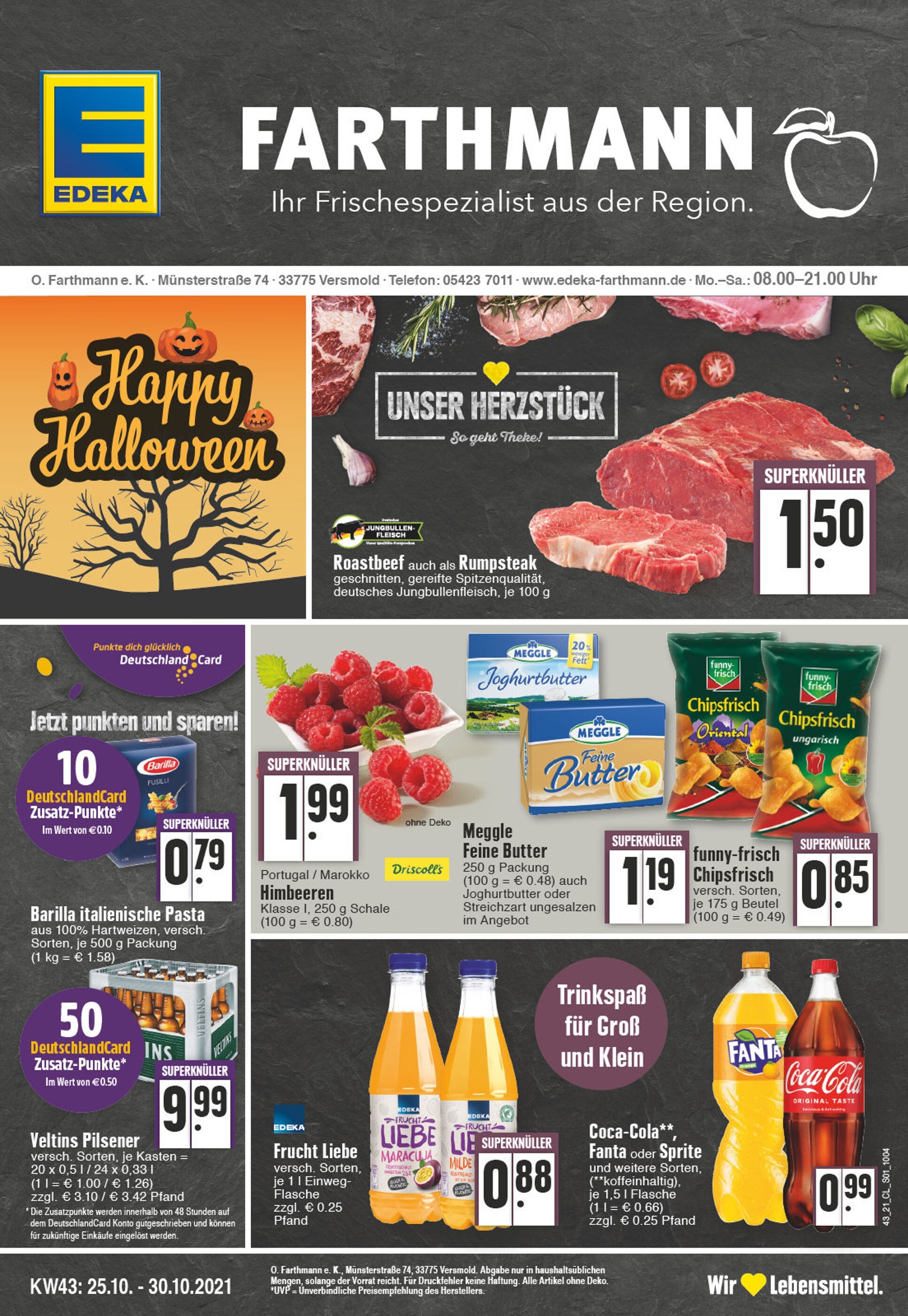 EDEKA Prospekt für Versmold mit 24 Seiten EDEKA Prospekt für Versmold: "Aktuelle Angebote", 24 Seiten, 25.10.2021 - 30.10.2021