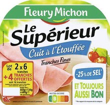 Géant Casino Écouflant - Jambon Le Supérieur Cuit à l’Etouffée -25% de sel Promo Jambon Le Supérieur Cuit à l’Etouffée -25% de sel dans le catalogue Géant Casino "Big promos de l'été" à Écouflant