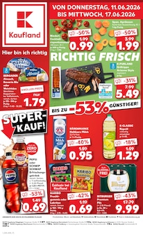 Pepsi im aktuellen Kaufland Prospekt (Augsburg) Pepsi im Kaufland Prospekt "Hier bin ich richtig" mit 50 Seiten (Augsburg)