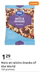 Noix et raisins - Snacks of the World en promo chez Action Nîmes à 1,29 €