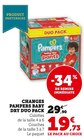 Changes Baby Dry Duo PAck - Pampers en promo chez Super U Alençon à 19,73 €