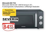 Mikrowelle MW 7762 im Angebot bei GLOBUS in Homburg Mikrowelle MW 7762 Angebote von Severin bei GLOBUS Homburg für 1,99 €