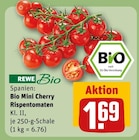 Bio Mini Cherry Rispentomaten Angebote von REWE Bio bei REWE Lutherstadt Wittenberg für 1,69 €
