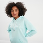 Promo Sweat à capuche hoodie Creeks Original bleu turquoise femme à 25,99 € dans le catalogue La Halle à Orchies