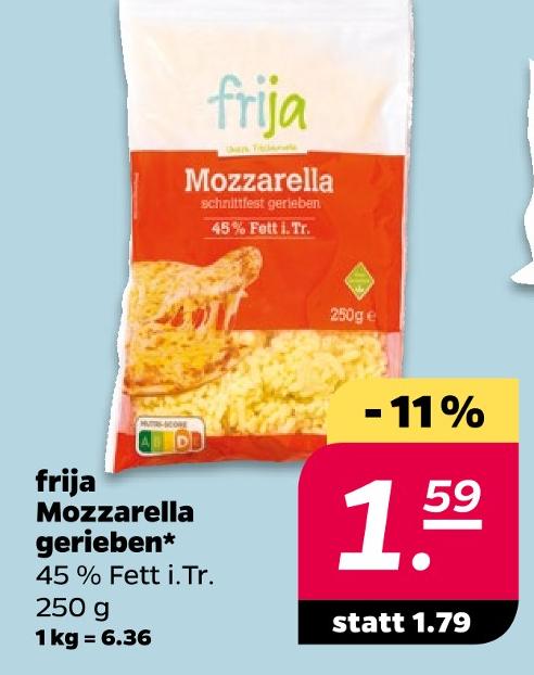 Mozzarella gerieben