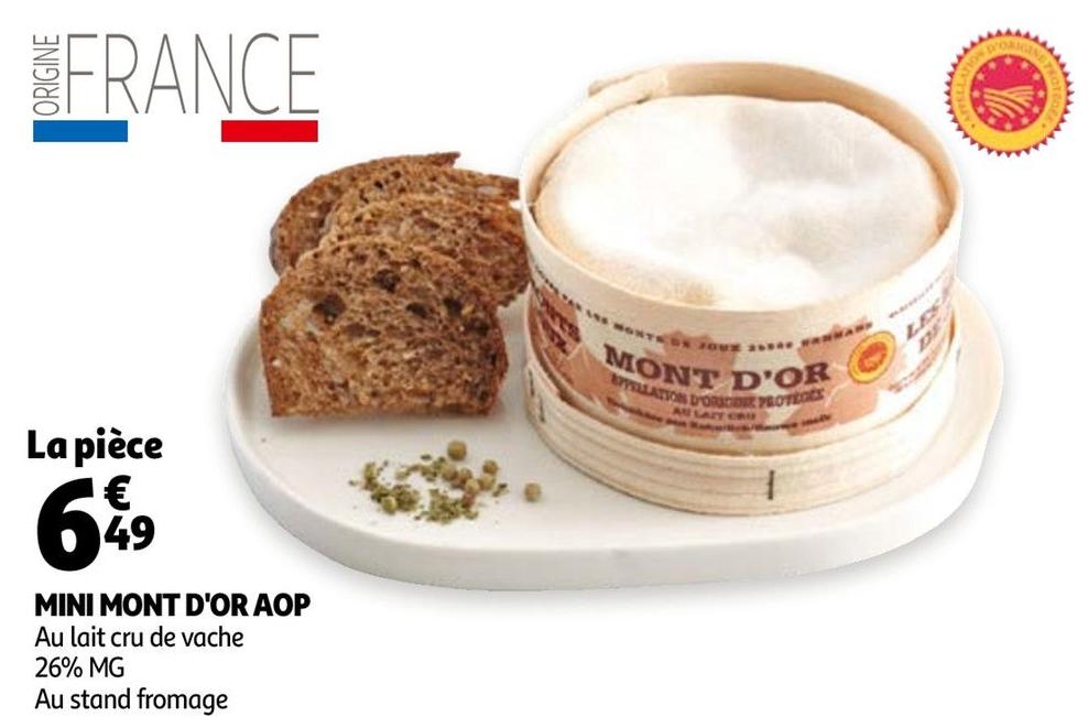 Auchan Gennevilliers - MINI MONT D'OR AOP Promo MINI MONT D'OR AOP dans le catalogue Auchan Auchan à Gennevilliers