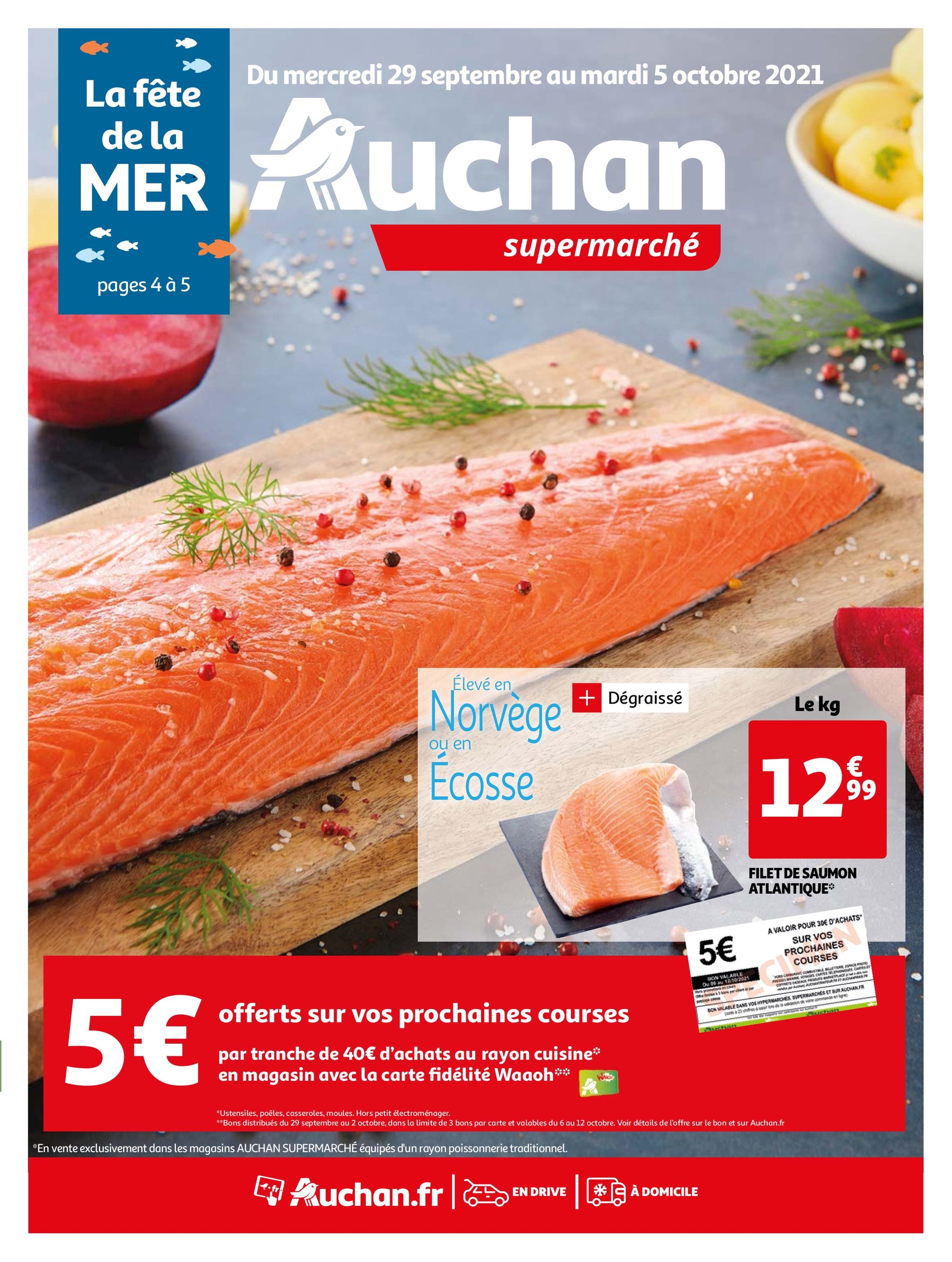 Catalogue Auchan à Massy, avec 12 pages Prospectus Auchan à Massy, "Auchan", 12 pages, 29/09/2021 - 05/10/2021