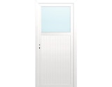 Promo Porte de service PVC 1/3 vitrée droite serrure 5 points 205 x 80 cm à 149,00 € dans le catalogue Brico Dépôt à Staple