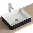 Promo Vasque à poser rectangulaire céramique noir et blanc Albi à 111,30 € dans le catalogue Castorama à Lampertheim