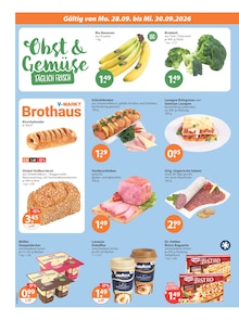 Bananen im V-Markt Prospekt "V-Markt einfach besser einkaufen" mit 3 Seiten (München)