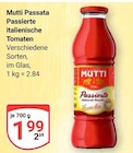 Passata Passierte italienische Tomaten im Angebot bei GLOBUS in Braunschweig Passata Passierte italienische Tomaten Angebote von Mutti bei GLOBUS Braunschweig für 1,99 €