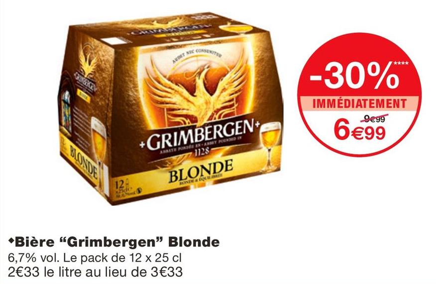 Monoprix Épinal - Bière Blonde Promo Bière Blonde dans le catalogue Monoprix Monoprix à Épinal