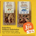 Vollkorn-Haferkekse Angebote von HaferHerz bei tegut Oberursel für 3,33 €