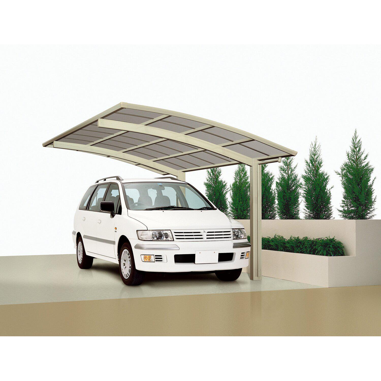 OBI Wasserburg - Carport Portoforte-80 Edelstahl-Look 495 cm x 270 cm Carport Portoforte-80 Edelstahl-Look 495 cm x 270 cm Angebot bei OBI Wasserburg im Prospekt ORDNUNG IM GARTEN