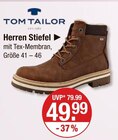 Herren Stiefel im Angebot bei V-Markt in Regensburg Herren Stiefel Angebote von Tom Tailor bei V-Markt Regensburg für 49,99 €