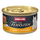 Animonda Cat Dose vom Feinsten Mousse Adult Huhn + Kaninchen  85 g Angebote von Animonda bei Zookauf Hagen für 0,55 €