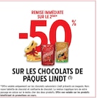 -50% remise immédiate sur le 2ème produit sur les chocolats de pâques Lindt à Intermarché Super dans Saint-Aignan -50% remise immédiate sur le 2ème produit sur les chocolats de pâques Lindt à Intermarché Super dans Saint-Aignan