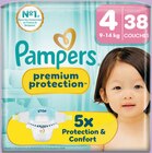 Couches premium protection t4 x 38 - PAMPERS - Intermarché Express à Saint-Maur-des-Fossés Couches premium protection t4 x 38 - PAMPERS en promo chez Intermarché Express Saint-Maur-des-Fossés à 3,17 €