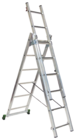 Echelle aluminium transformable 3 plans à rattrapage de niveau en promo chez LaMaison.fr Saint-Étienne à 129,90 €