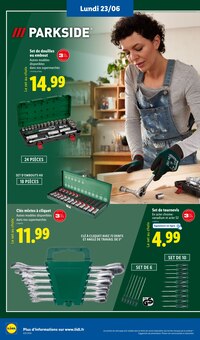 Promotion Banc dans le prospectus Lidl, valable du 19/06/2025 au 25/06/2025 Promo Banc dans le catalogue Lidl du moment à la page 56