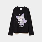T-shirt coton Hello Kitty Kuromi noir fille en promo chez La Halle Issy-les-Moulineaux à 5,49 €
