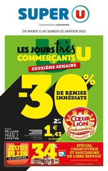 Super U Catalogue "Les jours très commerçants U", 40 pages, Les Goudes, 11/01/2022 - 22/01/2022 Super U Catalogue "Les jours très commerçants U", 40 pages, Les Goudes, 11/01/2022 - 22/01/2022