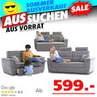 Benito 3-Sitzer + 2-Sitzer Sofa bei Seats and Sofas im Holzwickede Prospekt für 599,00 €