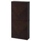 Wandschrank mit 2 Türen schwarzbraun Hedeviken/dunkelbraun gebeiztes Eichenfurnier von BESTÅ im aktuellen IKEA Prospekt für 224,00 €