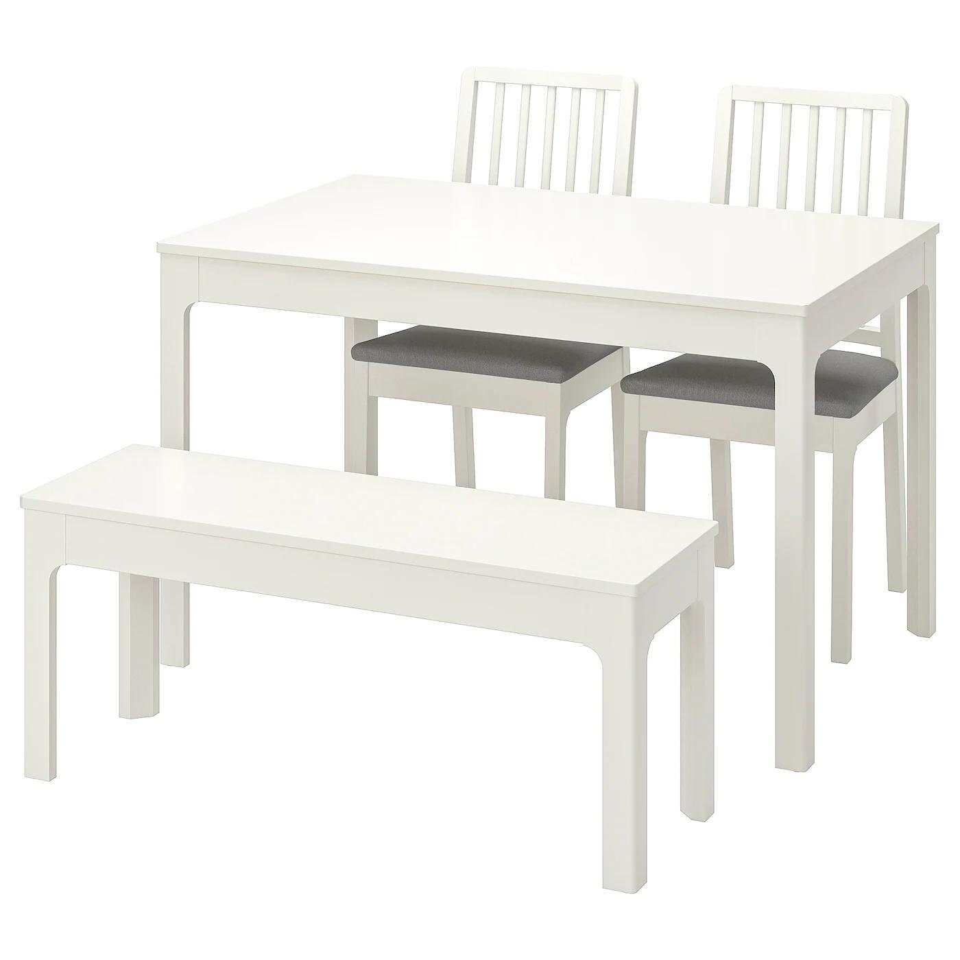 IKEA Seligweiler - Tisch, 2 Stühle + Bank weiß/Orrsta hellgrau Tisch, 2 Stühle + Bank weiß/Orrsta hellgrau Angebot bei IKEA Seligweiler im Prospekt Musik oder Kunst? Beides!